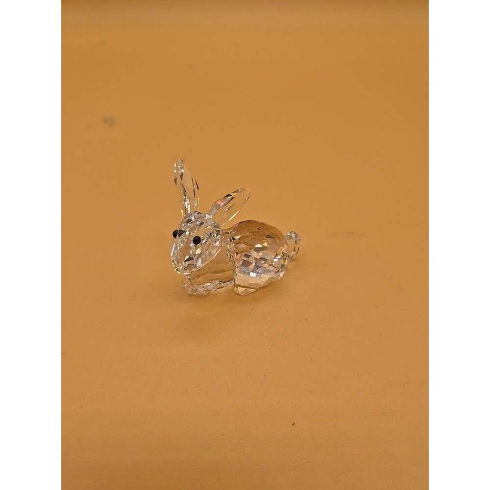 Vtg. Swarovski Crystal Rabbit Laying Down Figurine